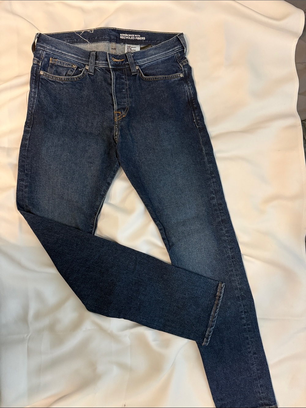 H&M Men’s Slim Jeans in Dark Blue Wash